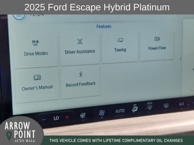 2025 Ford Escape Hybrid Platinum